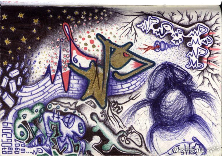 wasilij.art - Let it star - Zeichnung