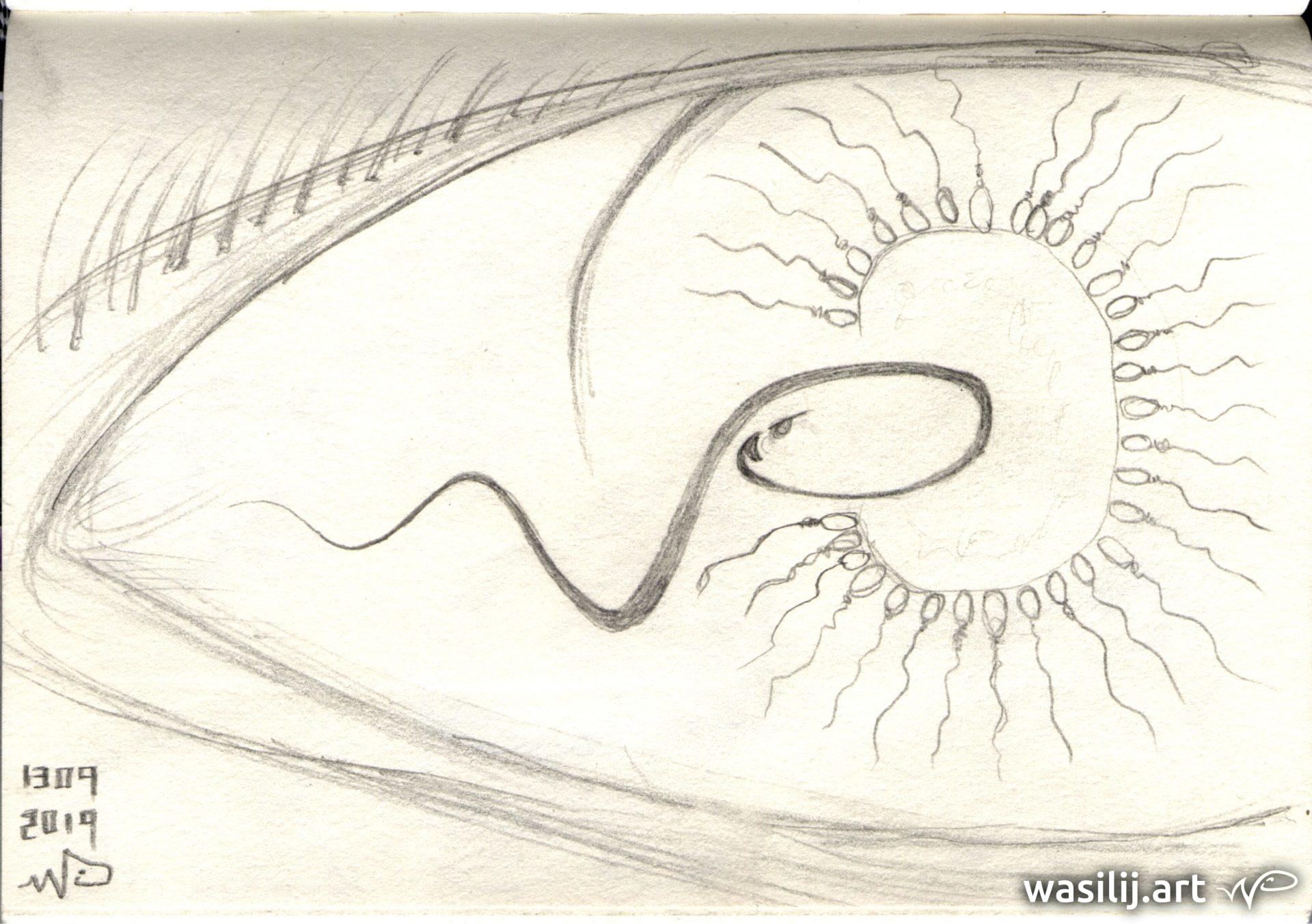 wasilij.art - WP Ei Eye - Zeichnung