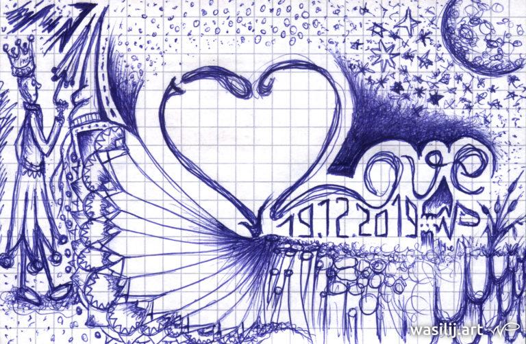 wasilij.art - iLove - zeichnung