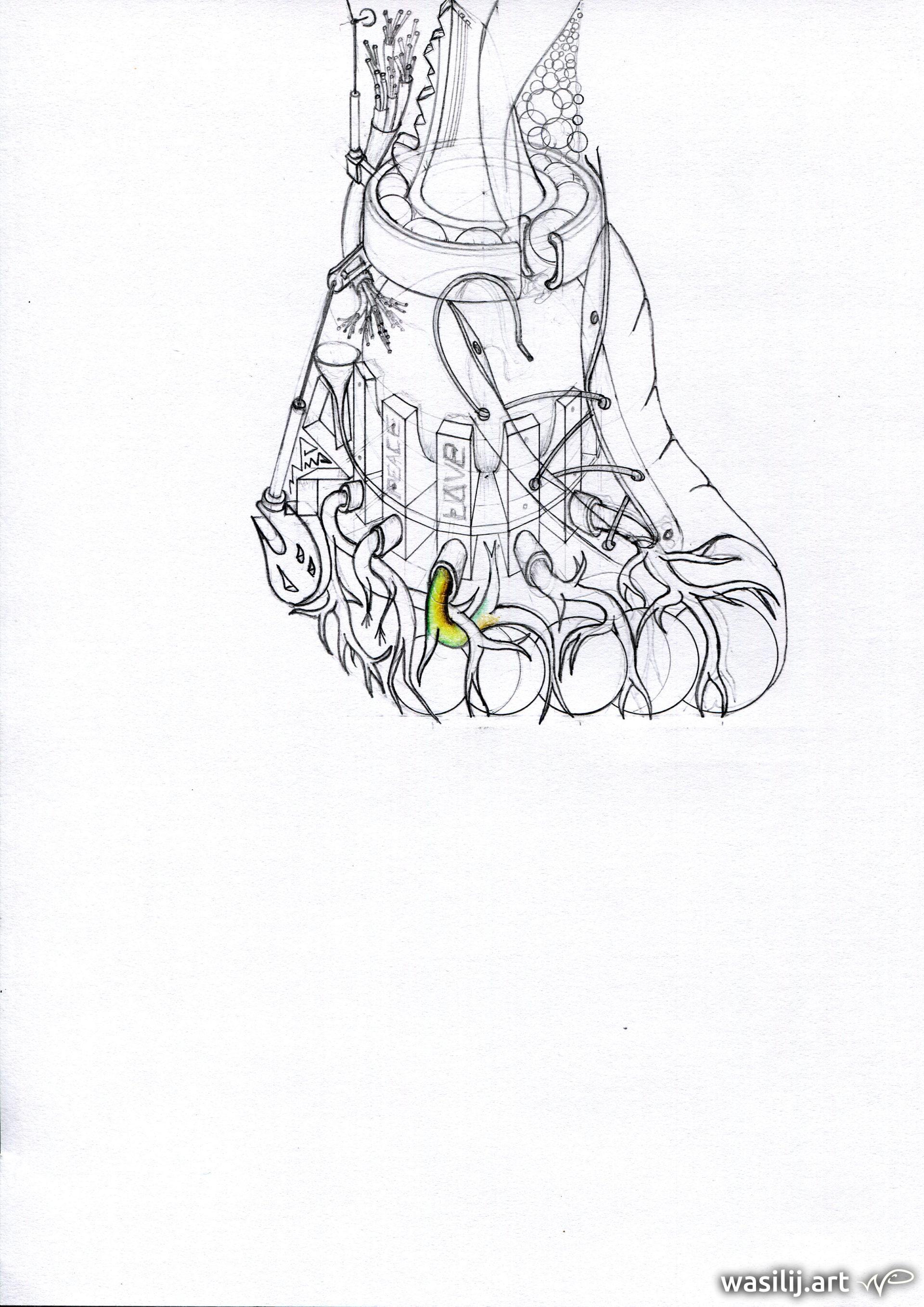 wasilij.art - Process - Fuss - Skizze 2