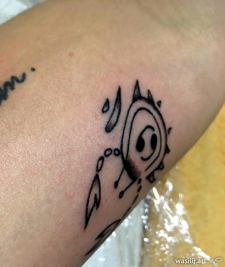 wasilij.art - Tattoo - Finchen - OmKrebs