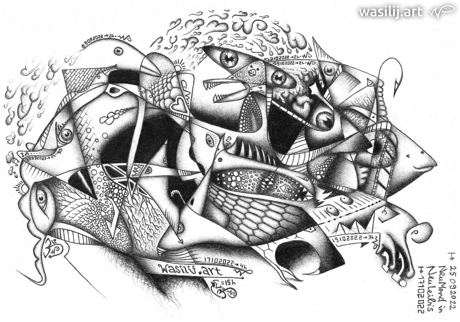 wasilij.art - Neumond in Neu-Leibis 3 (Zeichnung) - Final